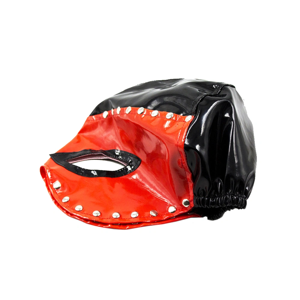 Flirting Face Mask SM Bondage Roleplay Costume Sex Mask Half Face Mask with Rivets for Couple Flirting