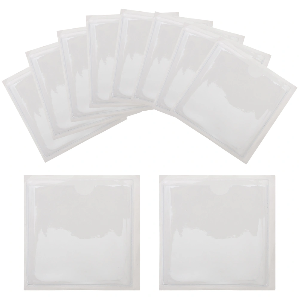 10pcs Index Card Pockets Self Adhesive Index Card Holders Clear Cards Pockets