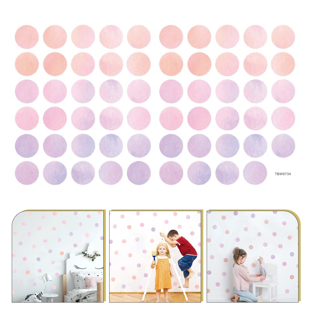 Watercolor Wall Stickers Polka Dots Wall Decals Nursery DIY  Removable Wall Stickers