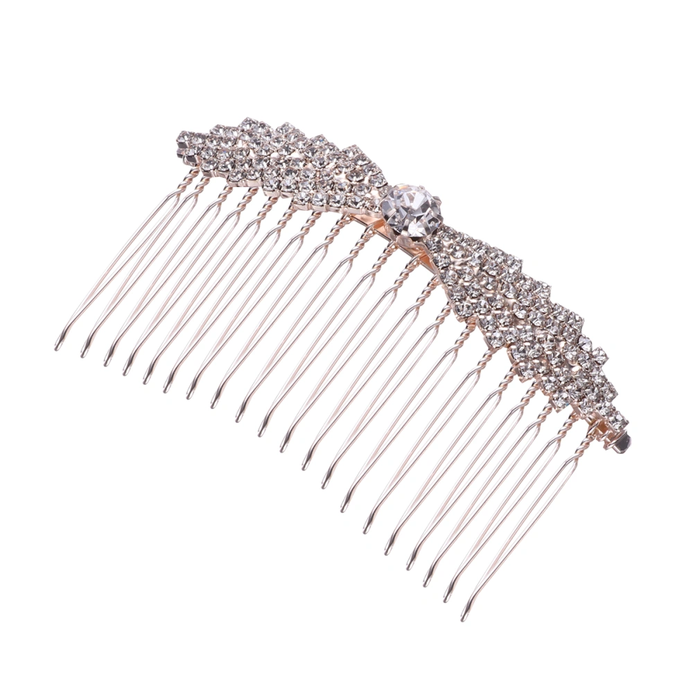 1PC Hair Comb Bowknot Rhinestone Inlay Headdress Alloy Insert Comb Bridal Hair Accessories Hair Decoration