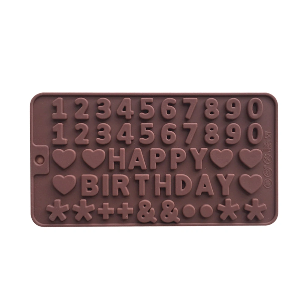 3D And Numbers Nonstick Silicone Chocolate Molds Cake Decoration Fondant Moulds Sugar Craft Cupcake Decorating Tools Cookie Bakeware (Chocolate)