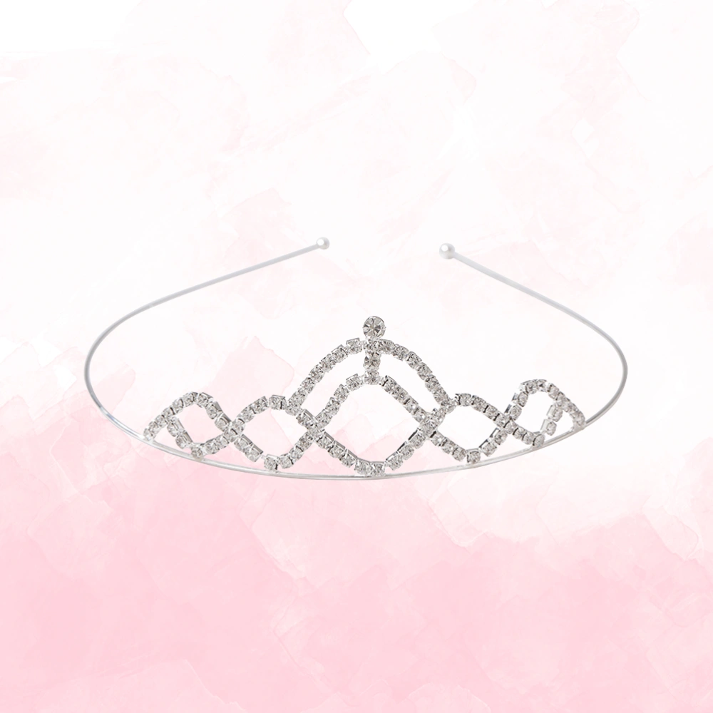 Kids Tiara Crown Crystal Rhinestones Girl Headband Hairband Hair Accessories (HG009)