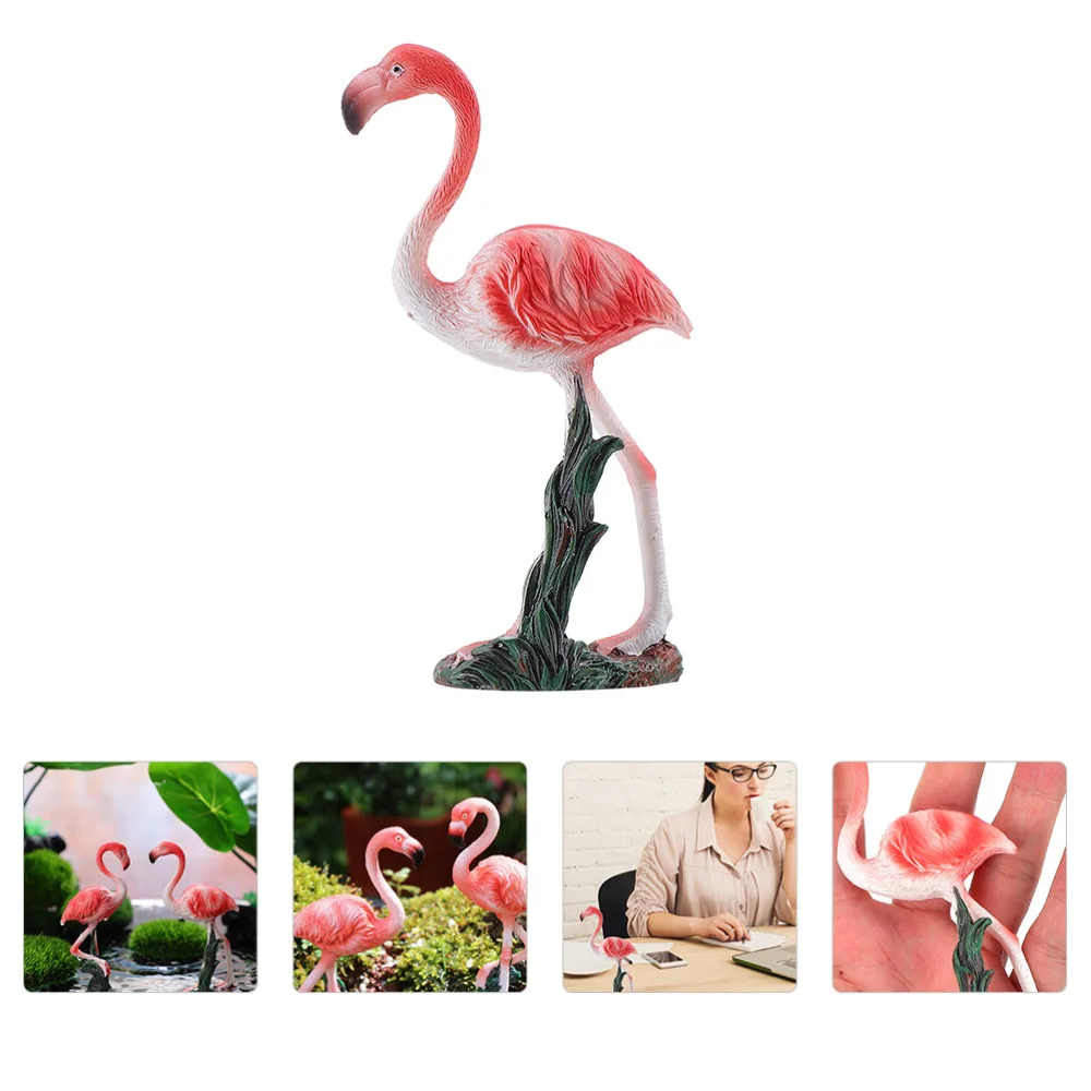 1pc Creative Flamingo Decorations Resin Flamingo Figurine Garden Ornament