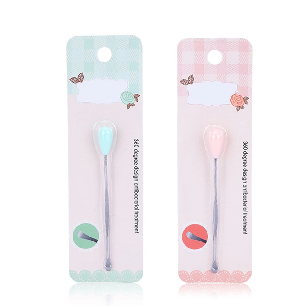 Portable Stainless Steel Earpicks Curette Ear Cleaner Ear Wax Remover (Random Color)