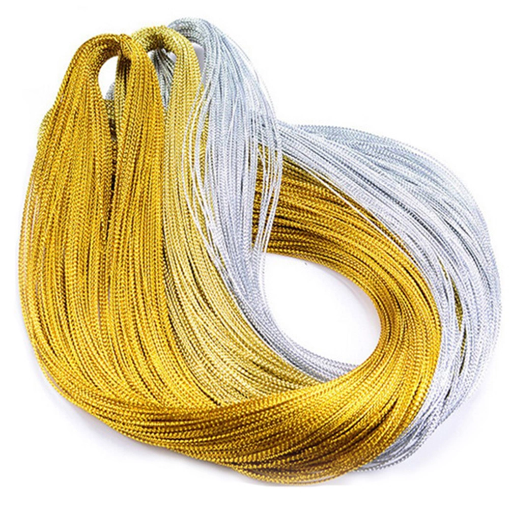 100m Metallic Cord Jewelry Thread Craft String Lift Cord for Jewelry and Craft Making (Gold)