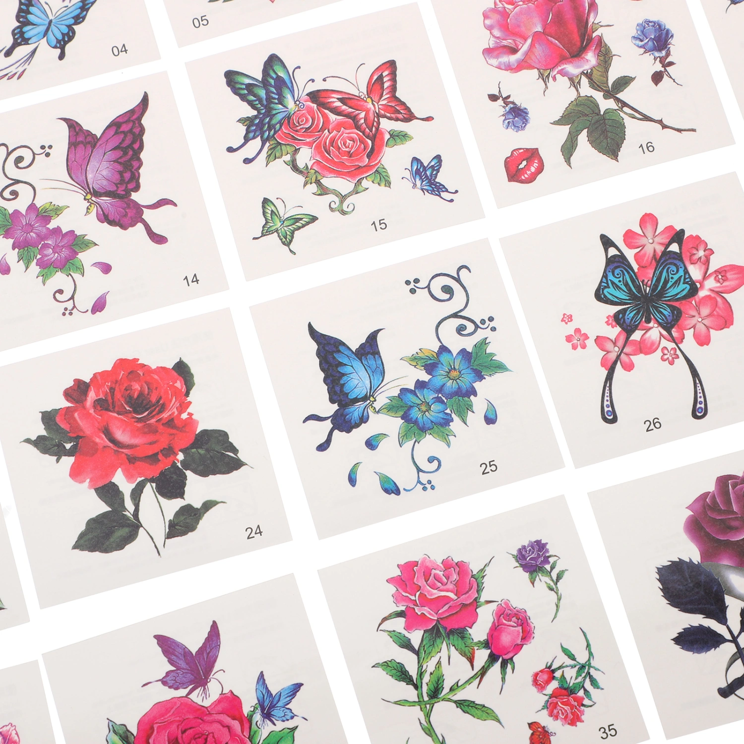 60 Sheets 3D Flower Stickers Waterproof Decals Decorative Stickers Self-adhesive Stickers for Women Female