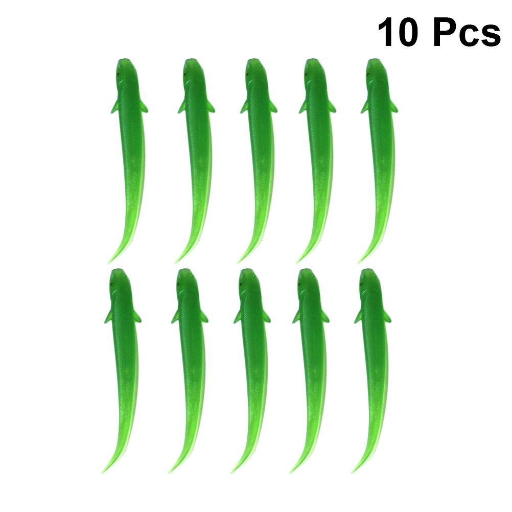 10pcs Simulation Loach Shaped Fishing Grub Fishing Lures Baits for Fishing
