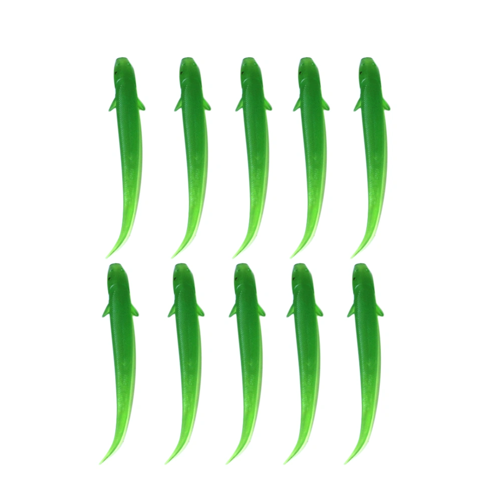 10pcs Simulation Loach Shaped Fishing Grub Fishing Lures Baits for Fishing
