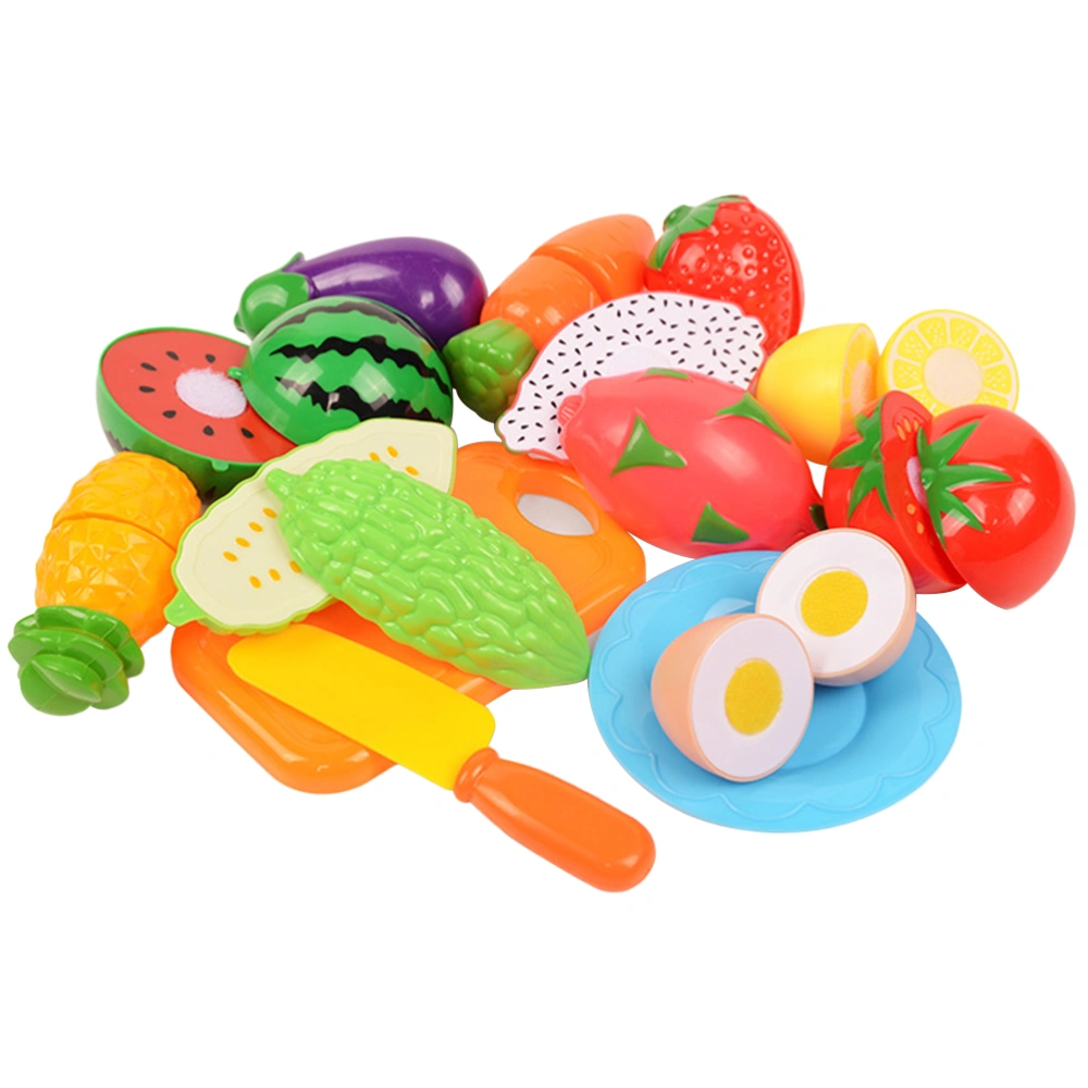 1 Set/13pcs Simulation Fruit Vegetable Models Toys Props Cutting Toys Educational Supplies Play House Accessories Educational Supplies for Baby  