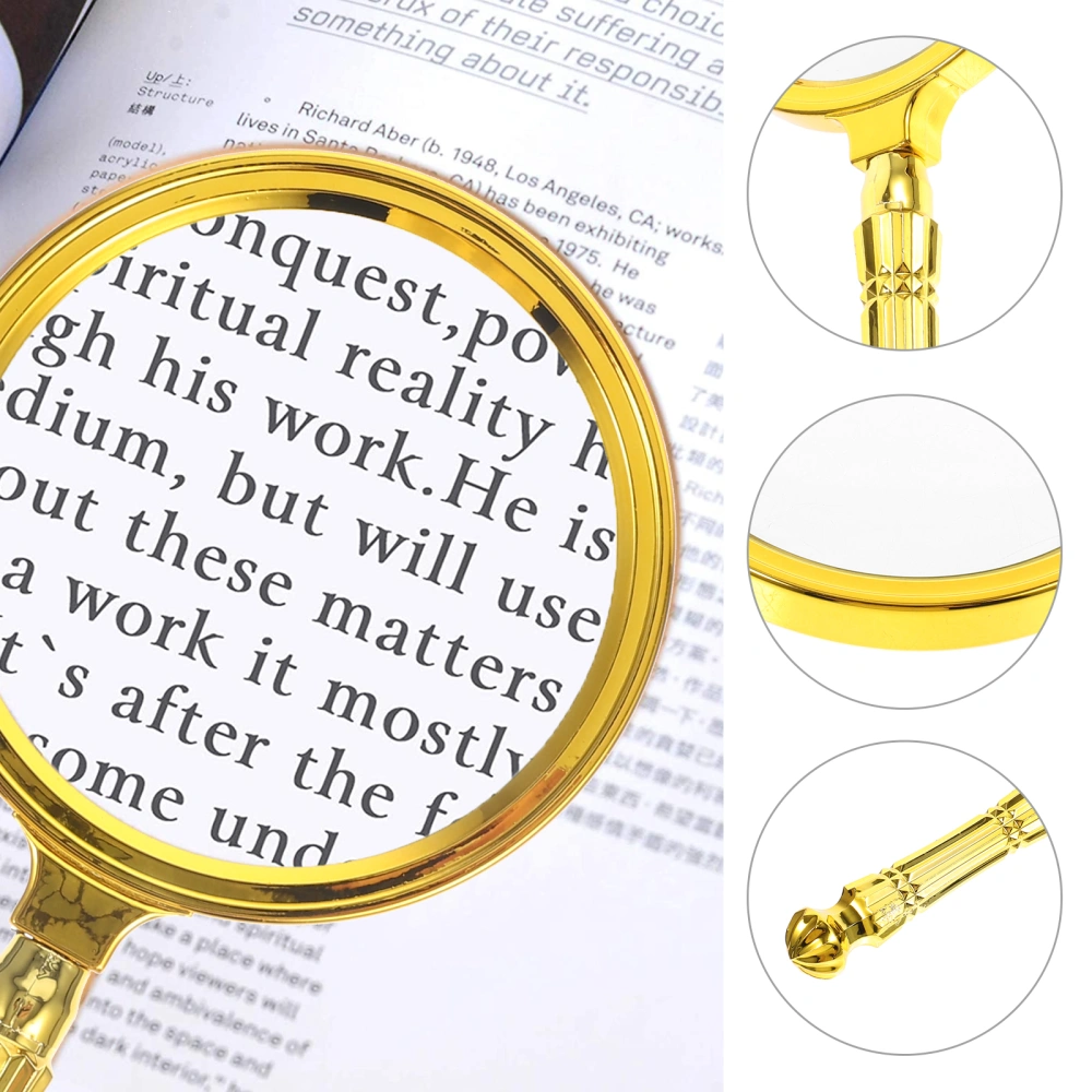 Magnifier Glass Long Handle Magnifier Glass Metal Magnifier Handheld Magnifier