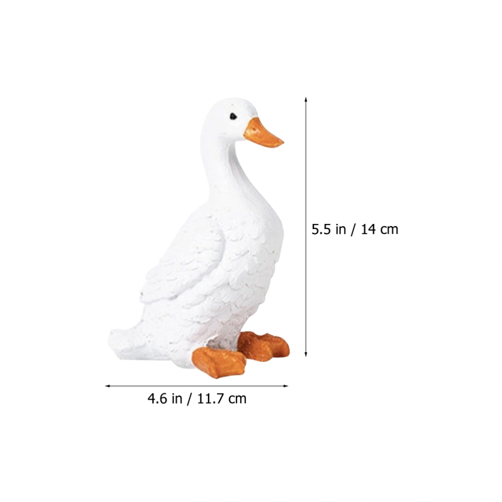 4pcs Micro Landscape Duck Decors Duck Models Garden Decor Mini Adornments