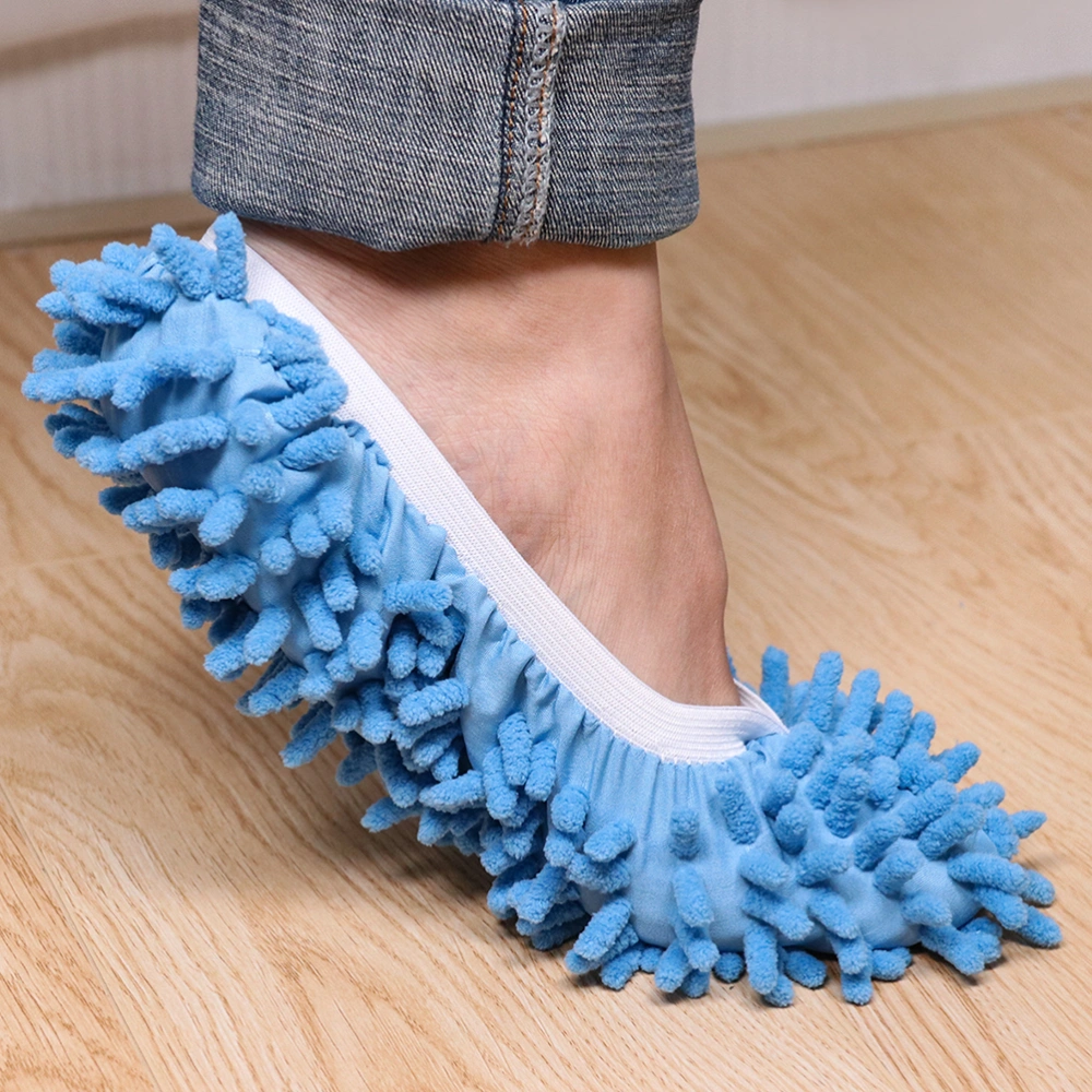 5 Pairs of Mop Slippers Shoes Washable Dusting Slippers Mop Socks Cleaning Slippers