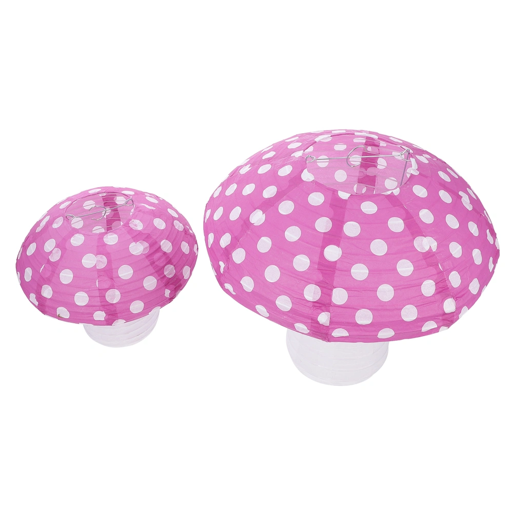 2pcs Scene Lanterns Paper Lanterns Mushroom-shaped Lantern for Performance