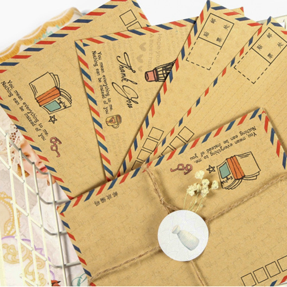 8pcs Greeting Envelope Retro Beautiful Storage Envelopes for Scrapbooking Gift (Random Delivery)