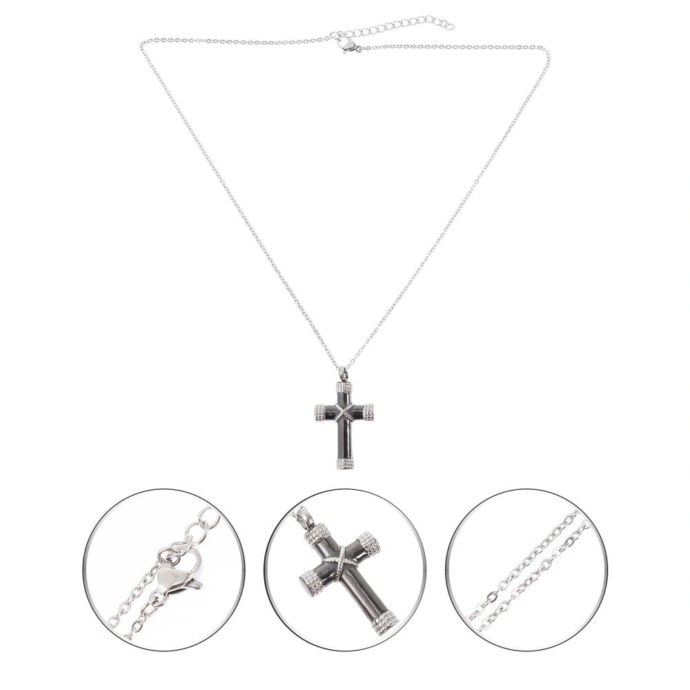 Cross Urn Necklace Cinerary Storage Pendant Ash Pendant Necklace Pet Souvenir Supply