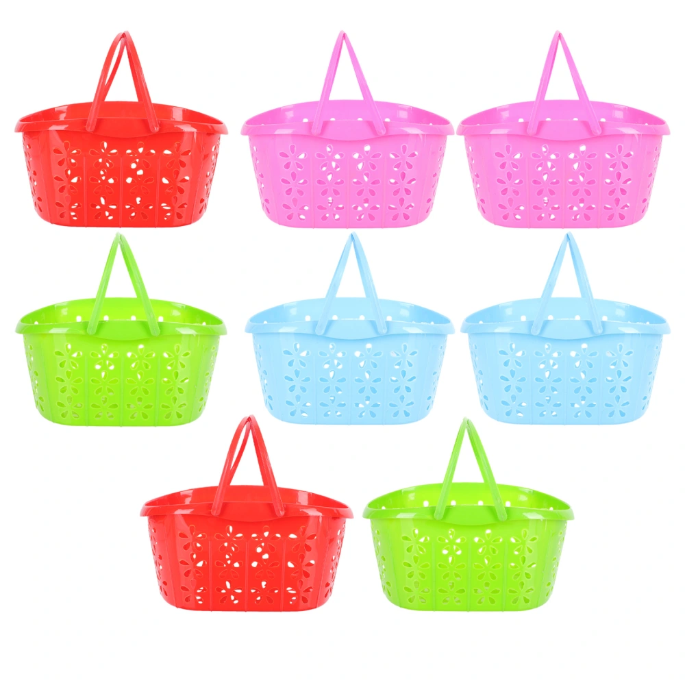 8Pcs Plastic Storage Baskets Fruit Picking Baskets Vegetable Storage Baskets