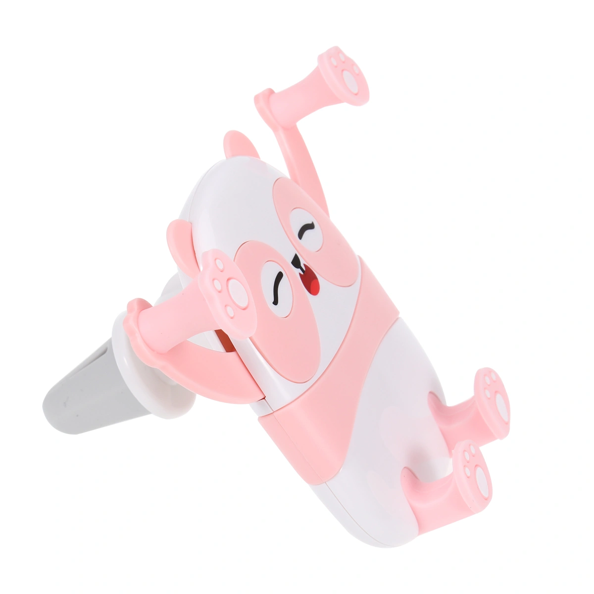 Cartoon Panda Car Bracket Universal Mobile Stand Phone Holder 360 Degree Rotatable Gravity Bracket Air Outlet Automatic Car Navigation Bracket (Pink)