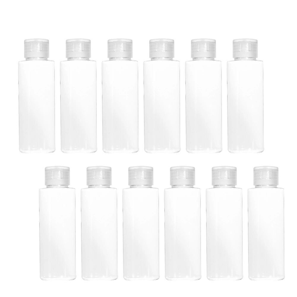 12Pcs Bottle Emulsion Bottle Travel Subpackaging Bottle Refillable Bottle White