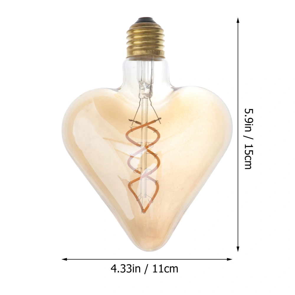 LED Light Bulb Decorative Starry Bulbs Glass Fairy Bulb Light (Heart)