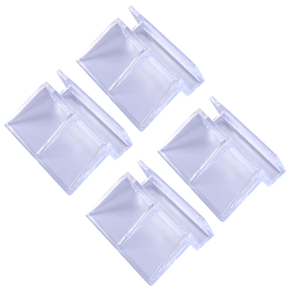 4Pcs 6mm Acrylic Aquarium Clips Clear Plastic Glass Cover Boards Bracket Shelves Support Holders