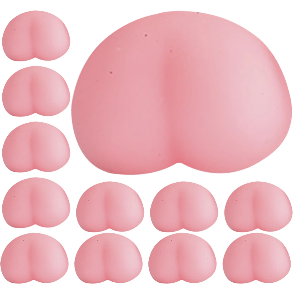 12Pcs Arse Shape Toy  Cartoon Arse Toy Squeeze Arse Toy Kids Prank Props Squeezing Playthings