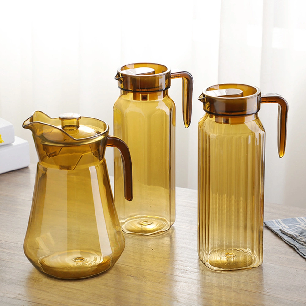 1100ML Acrylic Cold Water Pitcher Stripe Pattern Beverage Jug PC Juice Pot Container Large Capacity Kettle