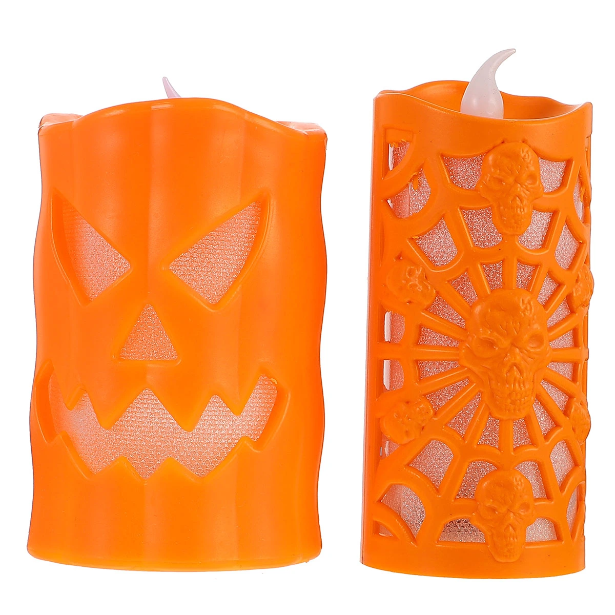 2Pcs Practical Halloween LED Lamp Halloween Decorative Candle Lamp Party Decors