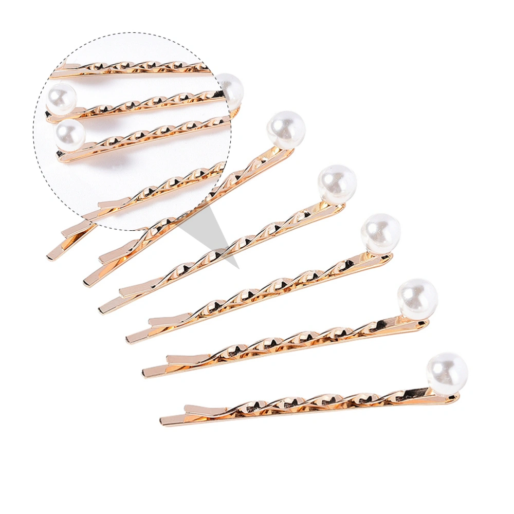 6pcs/set Hairpins Fashion Creative Hair Decorative Accessory Pearl Hair Clips