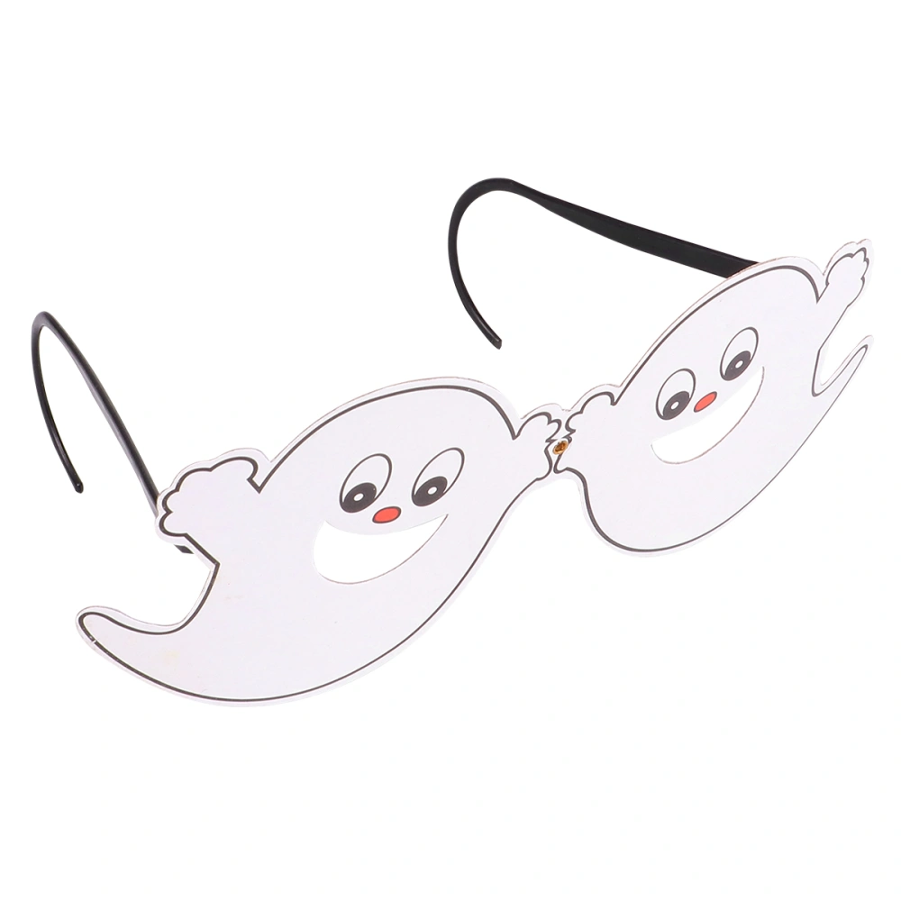 5pcs Halloween Ghost Shaped Paper Glasses Prank Eyeglass Funny Toys for Party