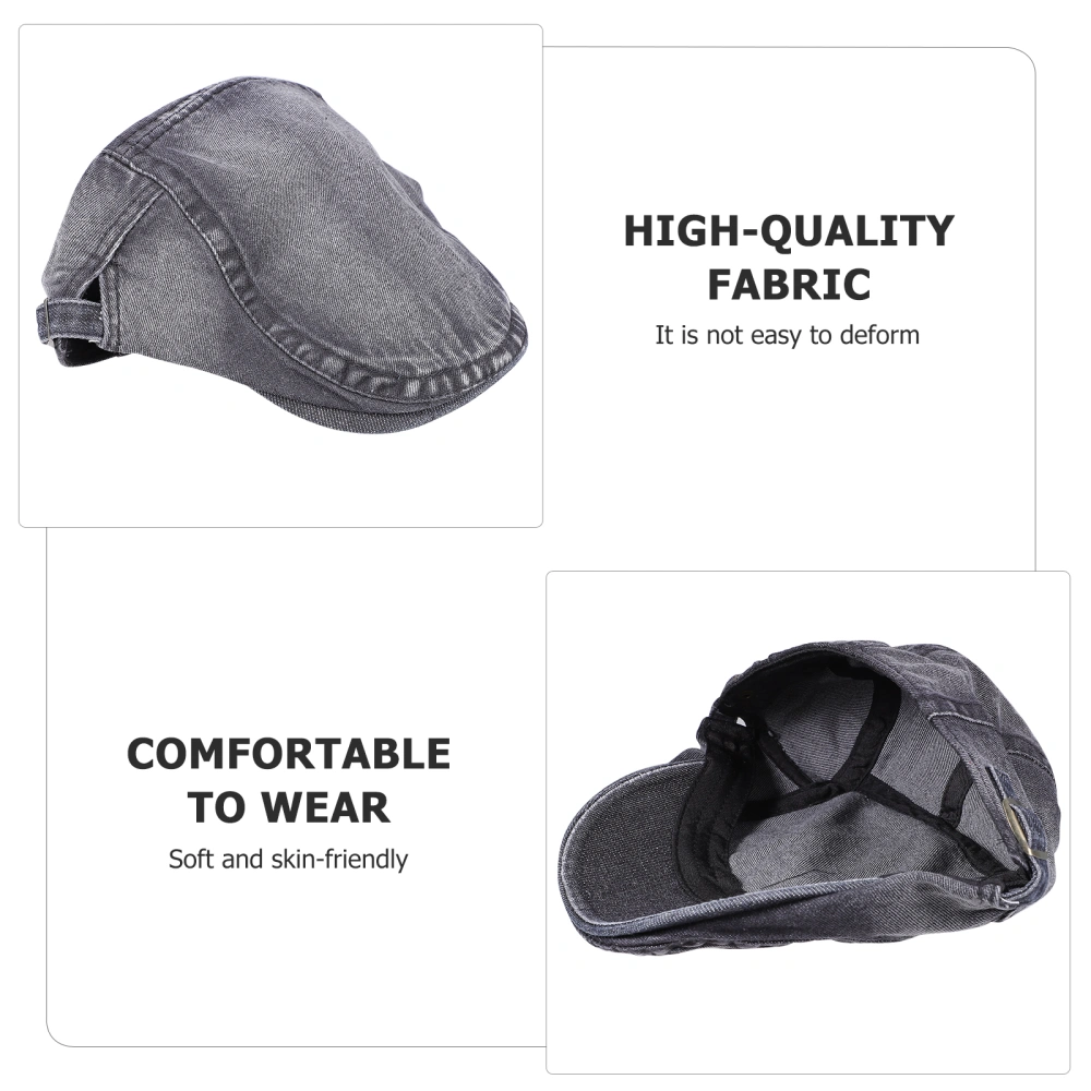 Men Spring Sun Hats Summer Breathable Linen Blend Beret Western Newsboy