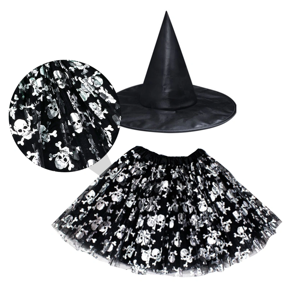 1 Set of Children Adorable Halloween Cosplay Witch Costumes Suit