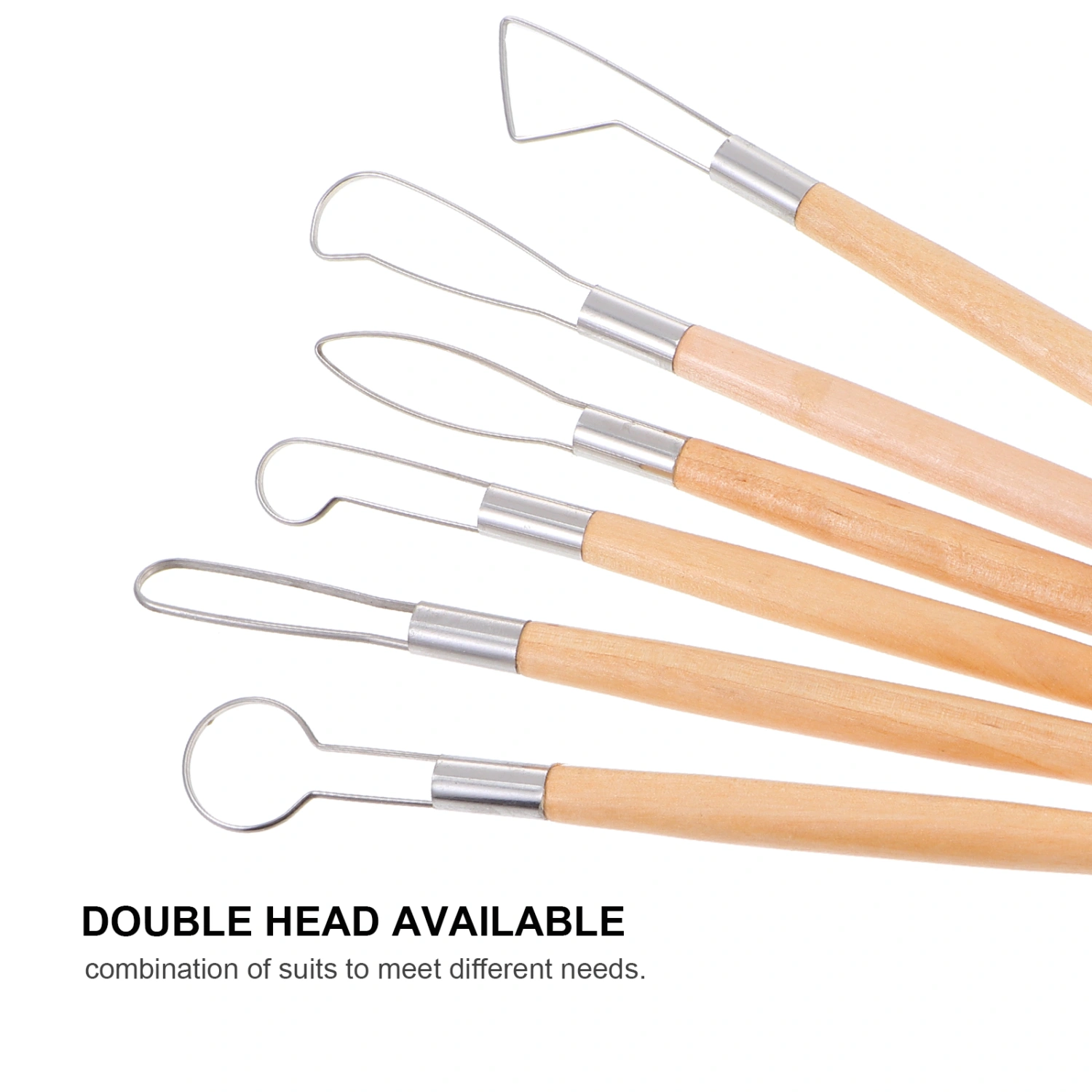 6 Pcs Clay Sculpting Tools Stainless Steel Polymer Clay Scraper Carving Tool