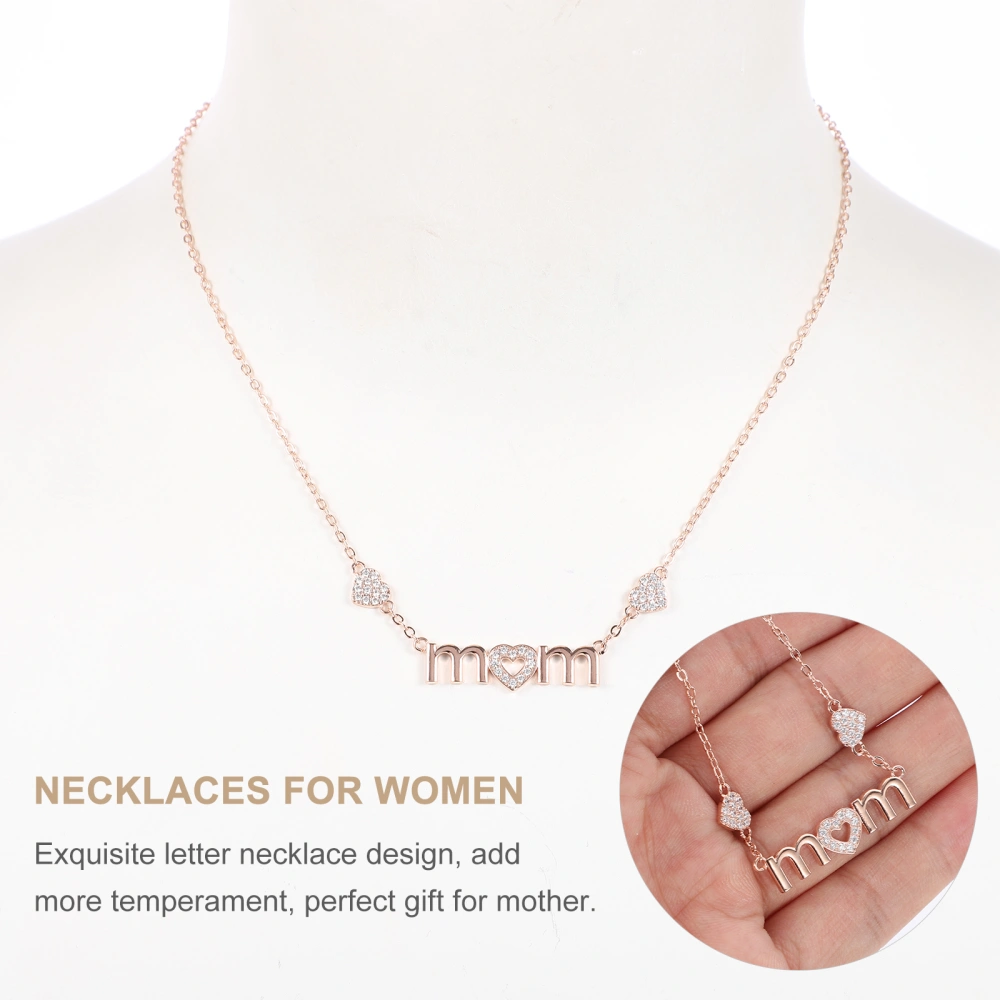 Mother's Day Gift Elegant Lettering Necklace Festival Jewelry for Mother