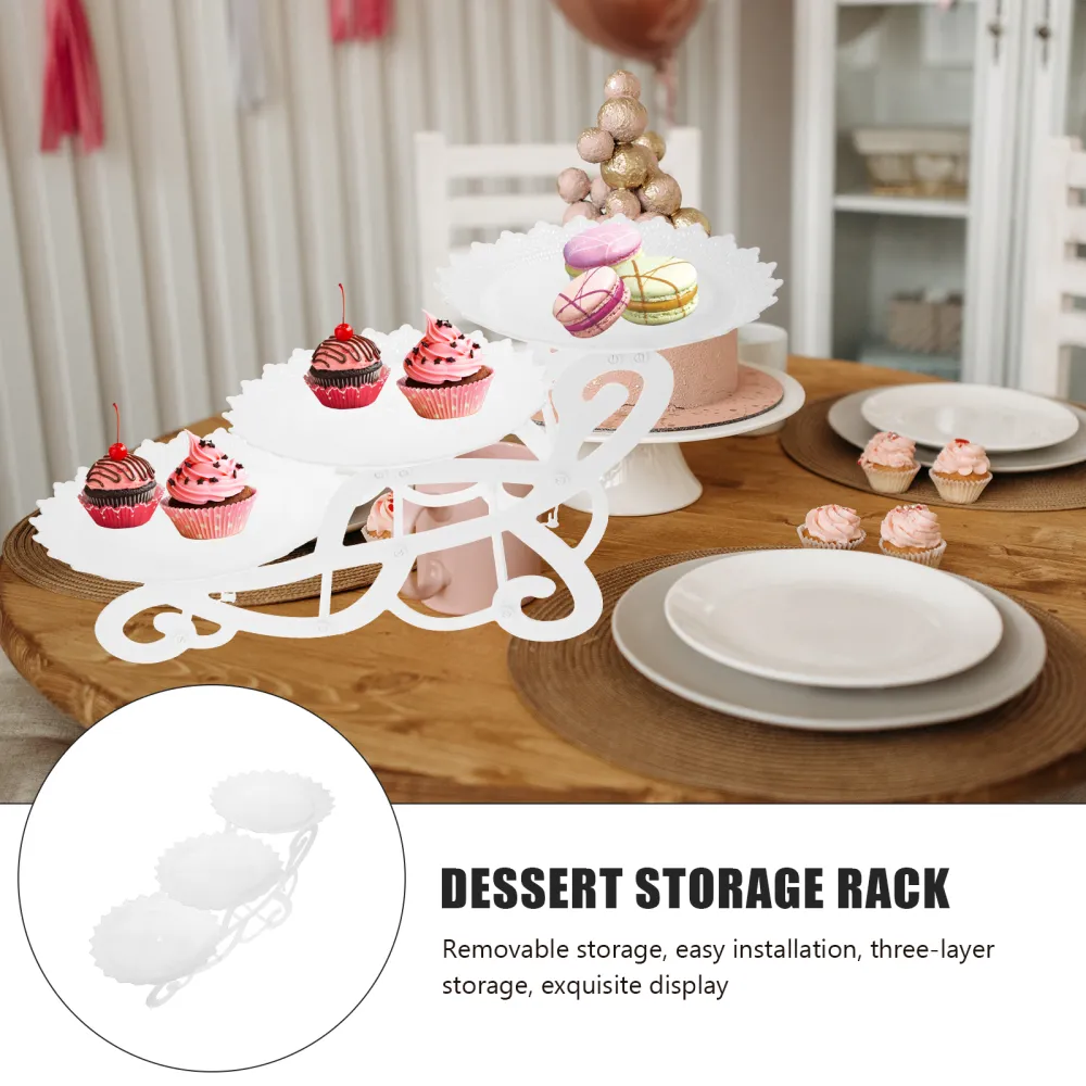 1 Set of Dessert Storage Rack Set Delicate Displaying Stand Versatile Storage Bracket