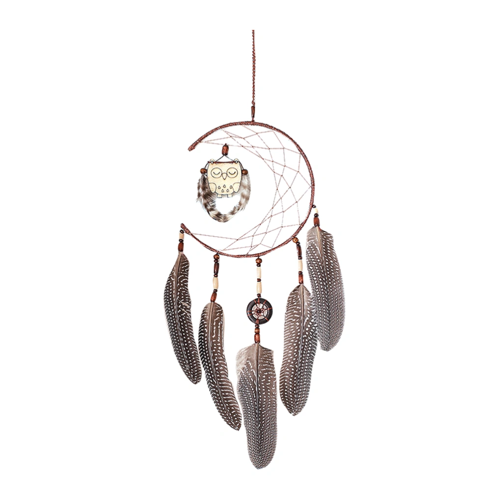 Owl Dream Catcher Hanging Pendant Creative Hanging Decoration Home Indoor Hanging Ornaments for Bedroom Living Room