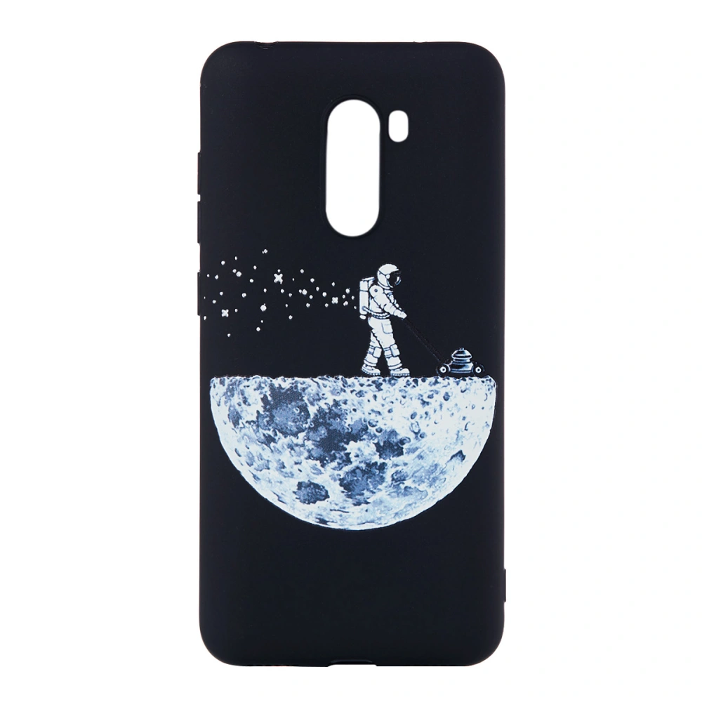 Phone Case Exquisite Painted Embossed Shatter-resistant Scratch-resistant Matte Texture Full-cover TPU Phone Cover for XIAOMI F1