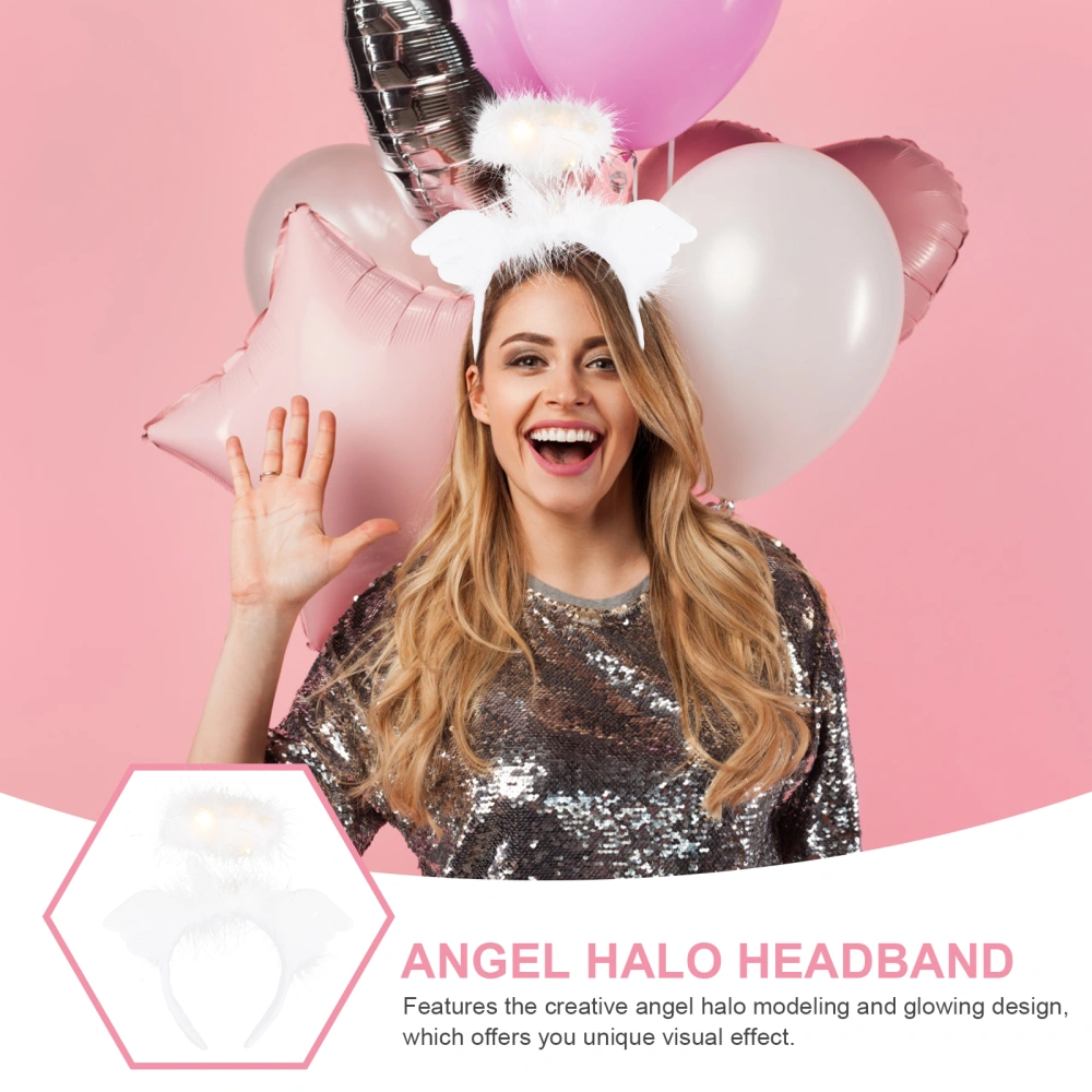 4pcs Angel Halo Headbands Creative Glowing Headband Props Party Hairbands