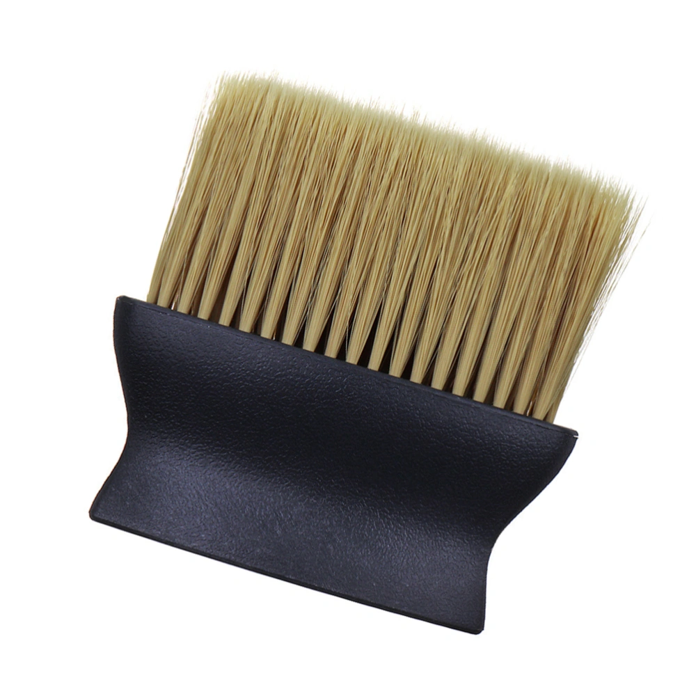 Hairdressing Brush Hair Cutting Brush Yellow Hair Salon Brush with Black Handle Broken Hair Brush Salon Barber Neck Face Duster Brush Black