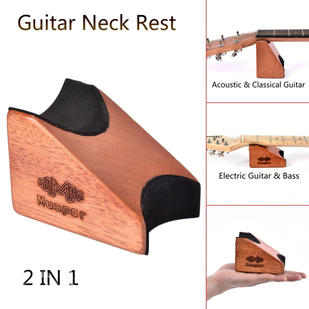 1PC 2 in 1 Guitar Neck Rest Electric Guitar Neck Rack Guitar Wooden Neck Bracket for Home Store Use