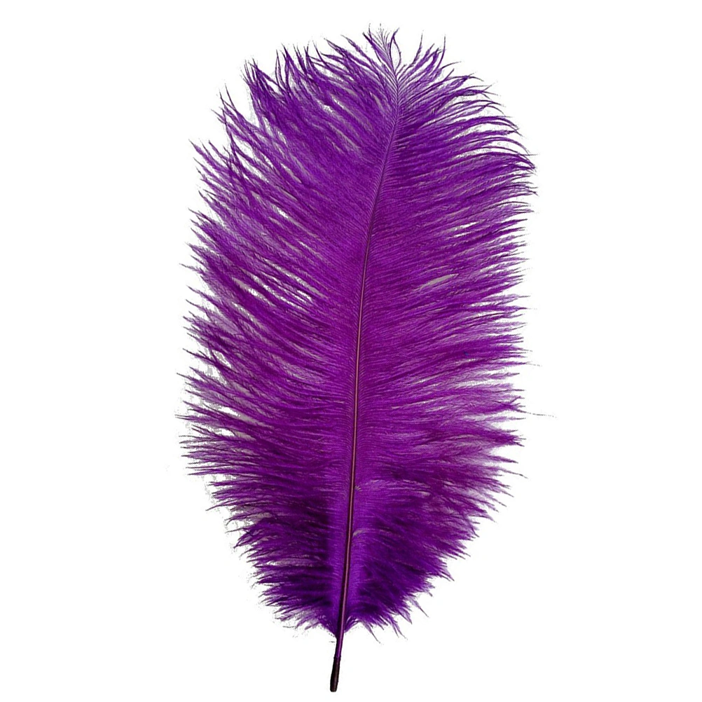 10pcs 30-35cm Artificial Ostrich Feathers Decoration Feathers for Wedding Party Mask Dress(Purple)