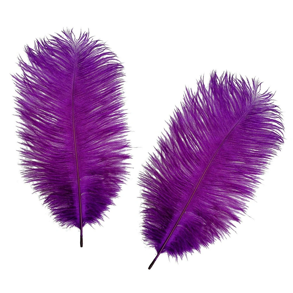 10pcs 30-35cm Artificial Ostrich Feathers Decoration Feathers for Wedding Party Mask Dress(Purple)
