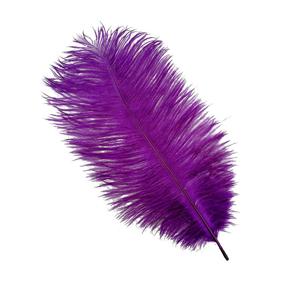 10pcs 30-35cm Artificial Ostrich Feathers Decoration Feathers for Wedding Party Mask Dress(Purple)