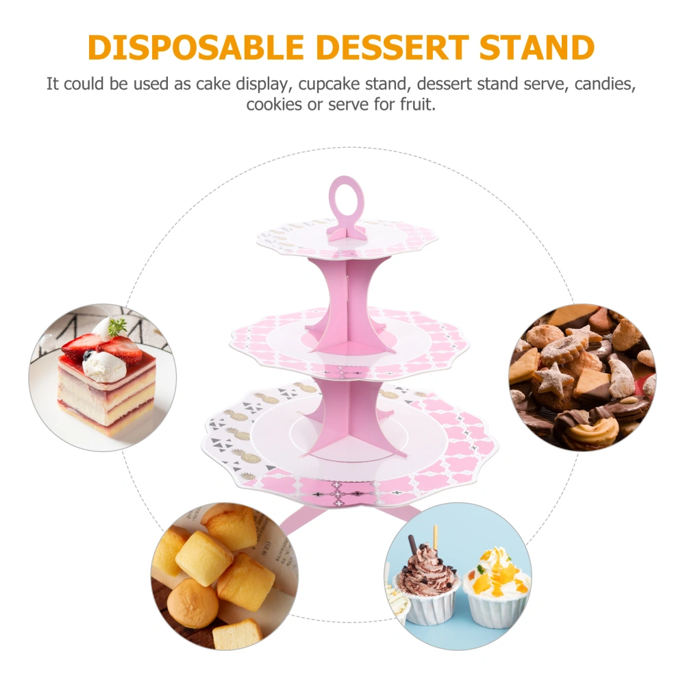 Cake Holder 3 Tiered Cake Stand Disposable Decorative Cupcake Stand Accessory