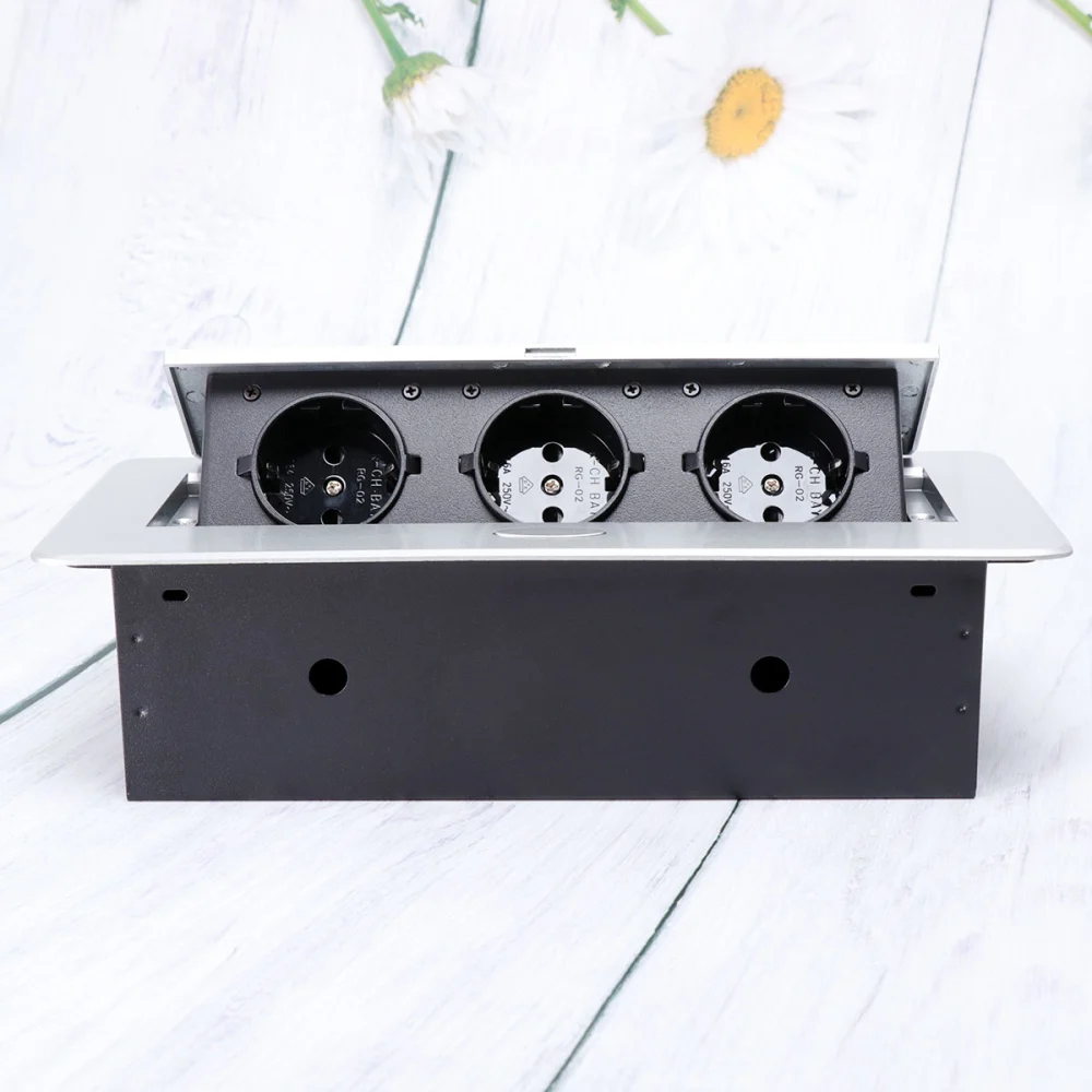 Damped Multimedia Outlet Socket Connection Box Desktop Up Socket for Conference Room