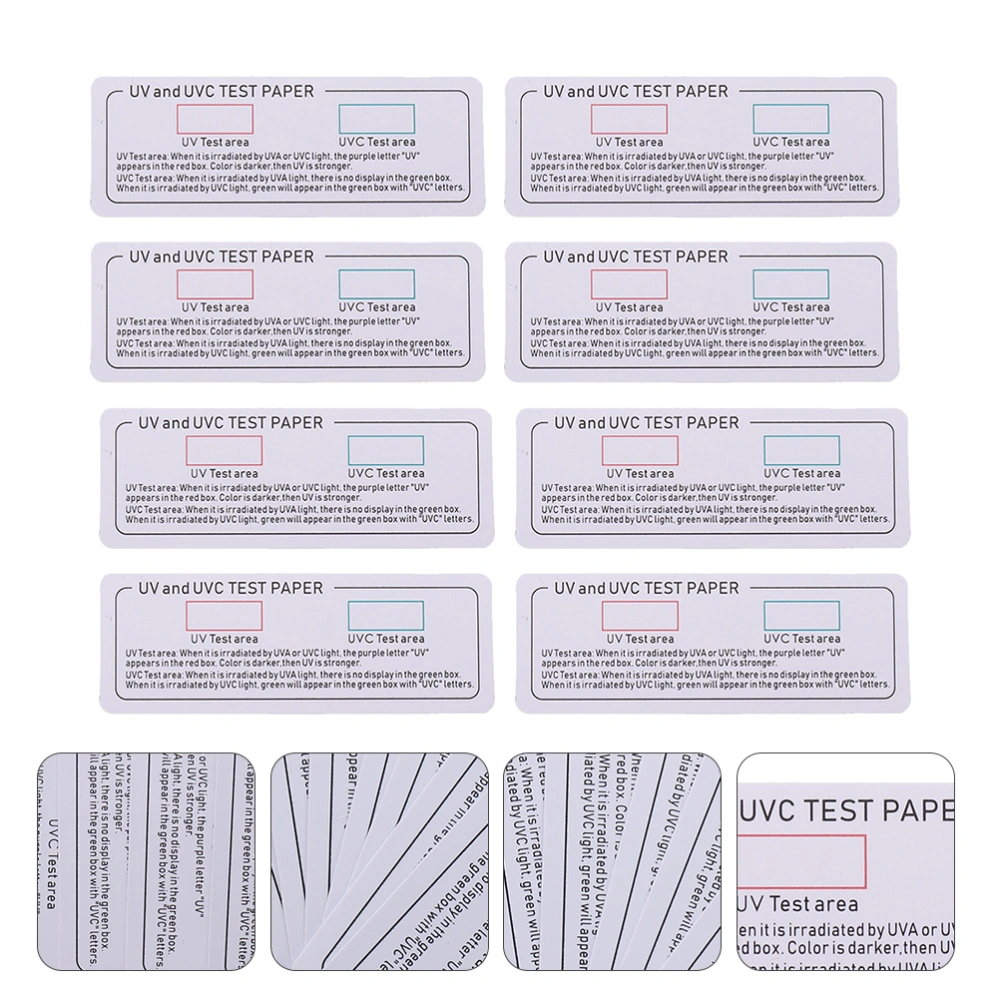 8 Pcs Test Strips Light Effects Tester for UVC Phone Cleaners Light Stick