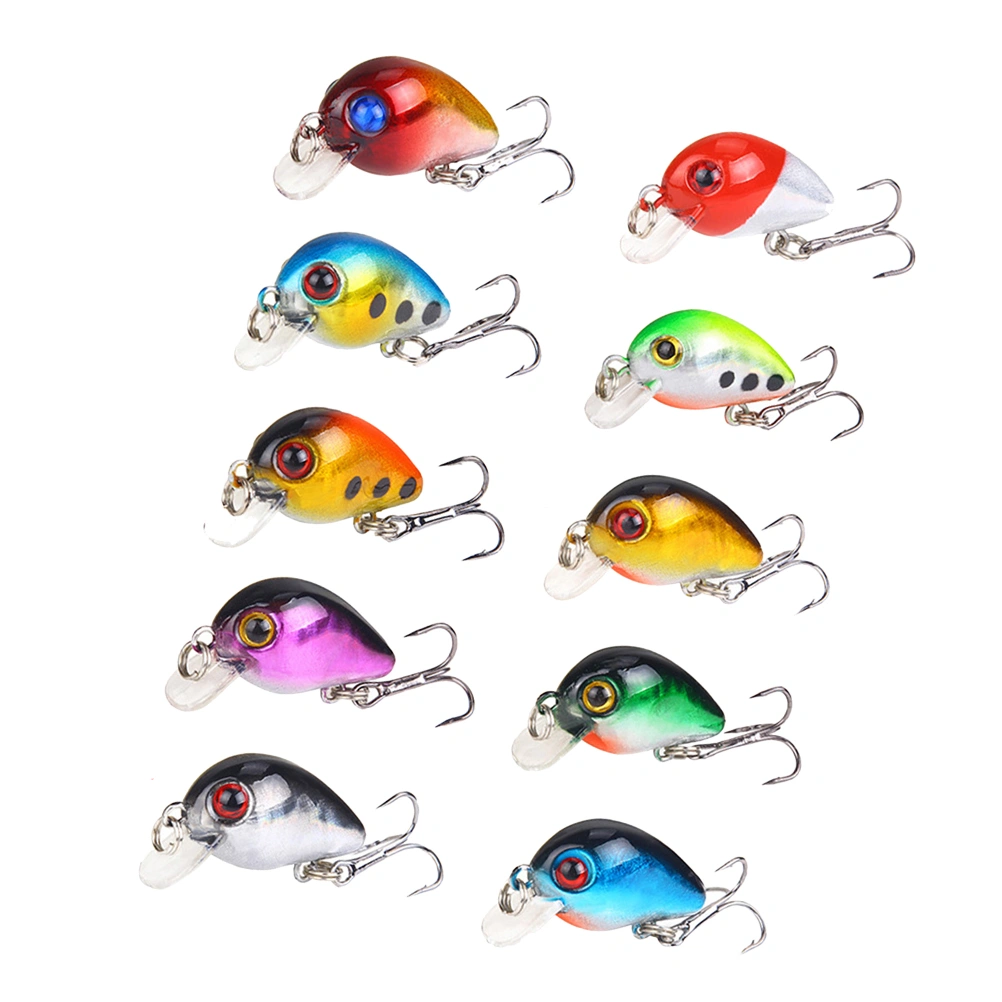 20pcs Plastic Bait Lifelike Chubby Fish Design Fishing Lures Hard Bait Bionic Fishing Lures Fishing Supplies