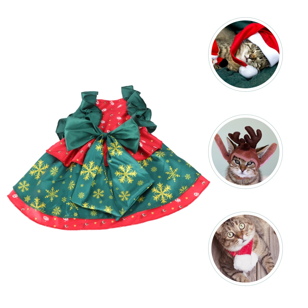 1Pc Pet Cat Christmas Costume Beautiful Party Dress Pet Costumes Outfit