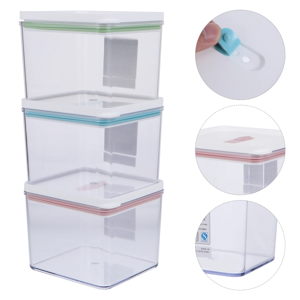 3pcs Kitchen Food Storage Box Fruit Vegetable Preservation Box Plastic Food Box