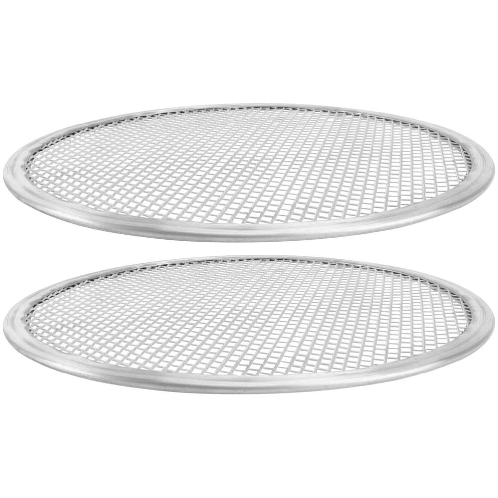 2pcs Thicken Aluminum Mesh Grill Pizza Screen Grill Net Kitchen Pizza Tool