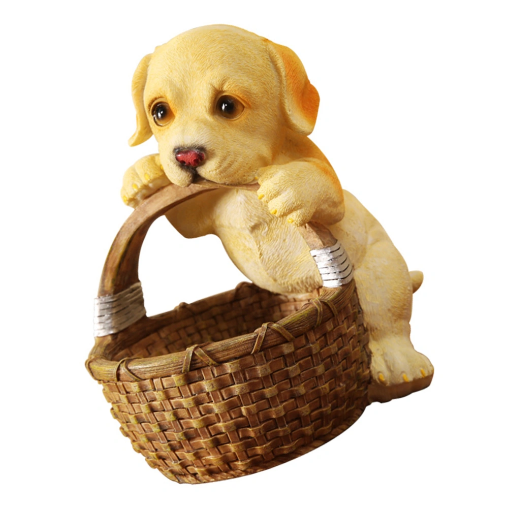 1Pc Dog Statue Storage Basket Household Decorative Key Storage Holder Candy Box